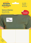 Avery Zweckform Etikett címke, visszaszedhető, textil, 80 x 54 mm, fehér, 51063 Avery (51063)