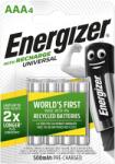 Energizer Universal AAA R03 Ni-MH 500mAh tölthető mikro elem akkumulátor 4 db (7638900424256)