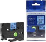 HARAHU Bandă compatibilă Brother TZe - 521 / TZ-521 - 9mm x 8m - Tipărire neagră / Fundal albastru KP36512