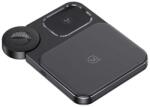 USAMS Asztali wireless töltő állomás Usams CD190 3in1 iPhone (Magsafe)/Watch/Airpods fekete