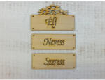  Natúr fa - "Élj Nevess Szeress" táblák 12cm - papelito