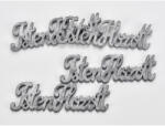  Fa "Isten Hozott" felirat szürke 15cm 4db/csomag - papelito
