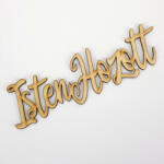  Natúr fa "Isten hozott" felirat 20cm - papelito