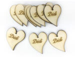  Natúr fa - "Dédi" francia szív 10db/csomag - papelito