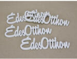 Papelito Édes otthon felirat fehér 15cm 4db/cs - koszorúhoz és asztaldíszhez