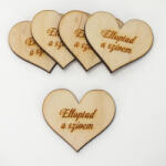  Natúr fa - Szív "Elloptad a szívem" 4cm 5db/cs - papelito