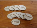  Natúr fa - Tábla "Levendula" 3x4cm 10db/csomag - feliratként és tábladíszként