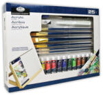  Óriás asztali akrilkészlet dönthető A3 asztali festőállvánnyal - Royal - 25 részes