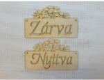  Natúr fa - "Zárva-Nyitva" táblák - feliratként és tábladíszként