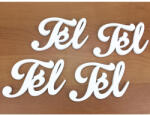  Tél felirat fehér 10cm 4db/csomag - papelito