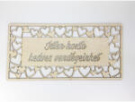  Natúr fa - "Isten hozta kedves vendégeinket" tábla 49, 5cm - papelito