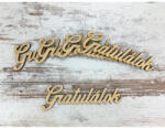  Natúr fa - "Gratulálok" felirat 5db/csomag - papelito