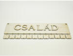  Natúr fa - Család ünnepi tábla 11x45cm - feliratként és tábladíszként