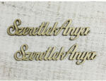  Natúr fa "Szeretlek Anya" felirat 2db/csomag - papelito
