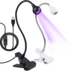 Everin Lampă UV/LED Easy Flex 360° - 5W - Negru | Mini lampă pentru polimerizare unghii și nail art (LFLEX-36)
