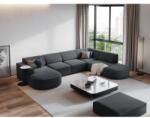  Taburet JODIE, Tesatura structurata, Gri închis, 40x80x102 cm