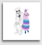 Los Polos Fortnite Marshmello vászonkép