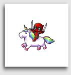 Los Polos Deadpool unikornis vászonkép