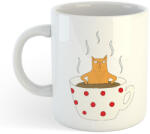 Los Polos Mokkás vörös macska bögre