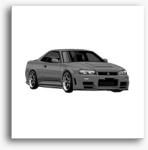 Los Polos Nissan Skyline vászonkép