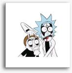 Los Polos Black Metal Rick és Morty vászonkép