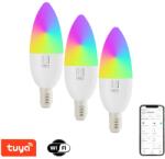 Immax NEO 07716C LED készlet 3x izzó Smart 3x5, 5W | E14 | 1410lm | 2700-6500K - szabályozható, WiFi, Tuya, fehér