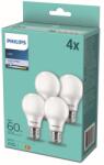 Philips 8718699718077 LED izzók 4x8W/60W | E27 | 806lm | A60 | 4000K - 4 db-os készlet