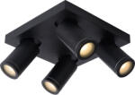 Lucide 09930/20/30 mennyezeti spotlámpa 4x5W | LED GU10 | 2200K/3000K | 4x320lm | IP44 - az izzó a csomag tartalma, fekete, állítható, szabályozható,