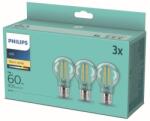 Philips 8718699777777 LED izzókészlet 3x7W-60W | E27 | 806lm | 2700K - 3 db-os készlet, átlátszó