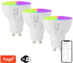 Immax NEO 07724C LED készlet 3x izzó Smart 3x5, 5W | GU10 | 1050lm | 2700-6500K | CCT | RGB - szabályozható, WiFi, Tuya, fehér