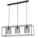 Italux PND-23231-3-BK+SG mennyezeti függőlámpa Sinella E27