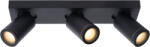 Lucide 09930/15/30 mennyezeti spotlámpa 3x5W | LED GU10 | 3x320lm | 2200K/3000K | IP44 - az izzó a csomag tartalma, fekete, állítható, szabályozható,
