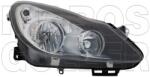 Opel Corsa D 2006-2014 - Fényszóró H7/H1 jobb fekete házas (motoros) TYC