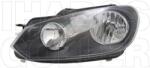 VW Golf VI 2008-2012 - Fényszóró H7/H15 bal fekete házas (motorral) TYC