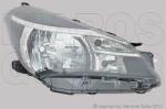 Toyota Yaris 2014-2017 - Fényszóró H4/Nappali f. jobb fekete (motoros) TYC
