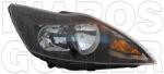 Ford Focus 2007-2011 - FSZ H1/H7 jobb fekete házas (motorral) TYC