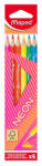 Maped Színes ceruza készlet, háromszögletű, MAPED Neon, 6 különböző szín (IMA831801) (IMA831801)