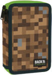 DERFORM Penar școlar echipat Derform BackUp - Pixel craft, 2 fermoare (82872) Penar