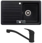 Evido Home 45S gránit mosogató antracit EVIDO PINGUIN álló gránit csapteleppel (105548SET)