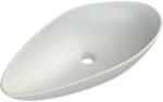 CeraStyle OLIVE - PULTRA ültethető - Top Counter - porcelán mosdó - MATT FEHÉR - 60 x 35 cm (OC051H51W043) - watermarkt