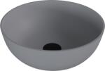 SAPHO BANERA ROUND öntöttmárvány mosdó, átm: 39cm, matt szürke (14337.31) (14337.31)