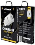 MOONX MC01 1x USB-A 10, 5W 2, 1A, Hálózati töltő, fehér