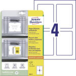 Avery Zweckform Etikett címkehordozó, 120 x 80 mm, fehér, 8001-5 Avery (8001-5)