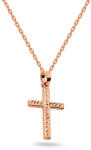 Heratis Forever Kereszt medál gravírozással és mattítással, 9K rosé arany IZ31492RHR