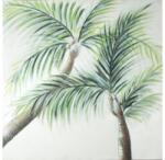 EUROFIRANY Kézzel festett falikép 142 Krémszín 100x100 cm