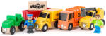 Woodyland Set de vehicule utilaje 8 bucăți cu figurine - Woodyland (90798W)