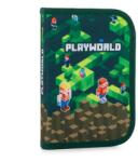 KARTON P+P PlayWorld Prémium kihajthatós tolltartó - két klapnis - barna/zöld - OXY BAG (IMO-KPP-8-19825)