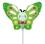 Flexmetal Fólia lufi mini, Mosolygó Pillangó, zöld, 14