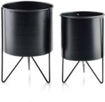 Affek Design virágcserép készlet állvánnyal Swen Black 2 db - többszínű Univerzális méret (HTOP7327)