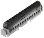 LEGRAND Elosztókapocs fekete 13P csavaros 12csatl. /16mm2 1csatl. /25mm2 kalapsínre Lexic LEGRAND - 004854